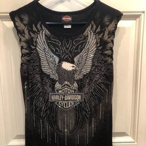 HARLEY DAVIDSON LADIES BLING SLEEVELESS TOP